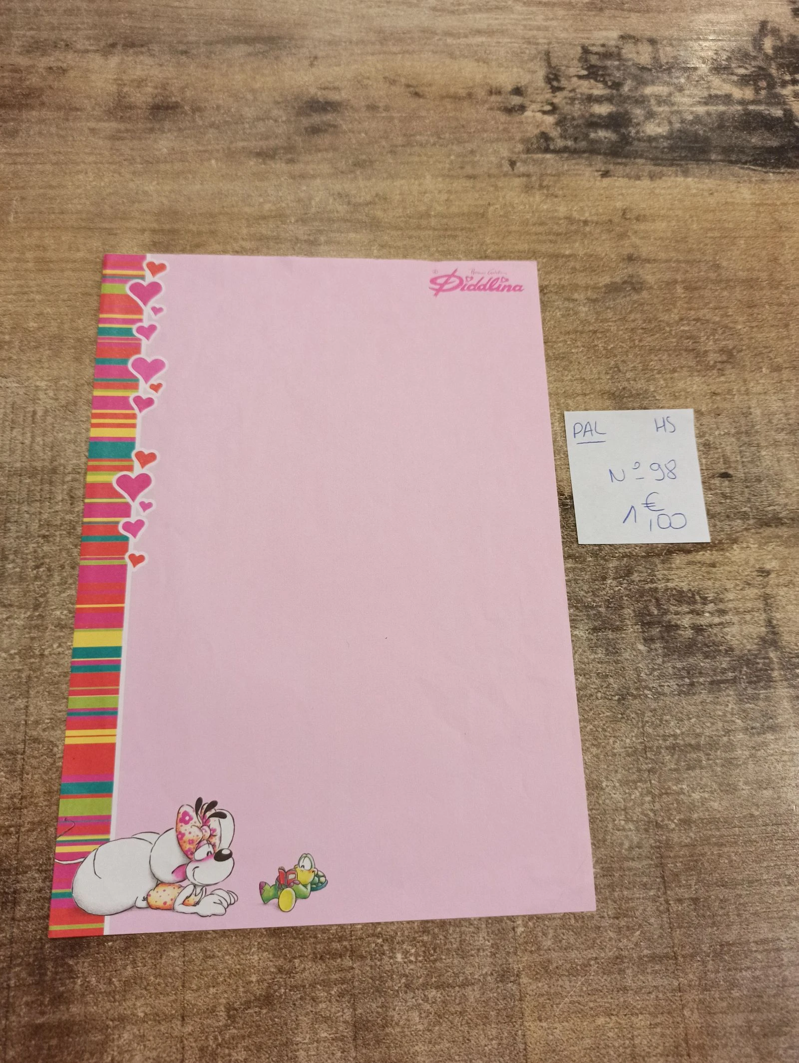 Papier à lettre Diddl A5 98 1,00e feuille 